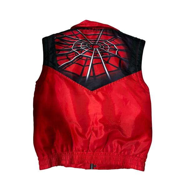 Spyder Accessories - Vintage Spyder winter puffer vest red with black spider web on back. See picture